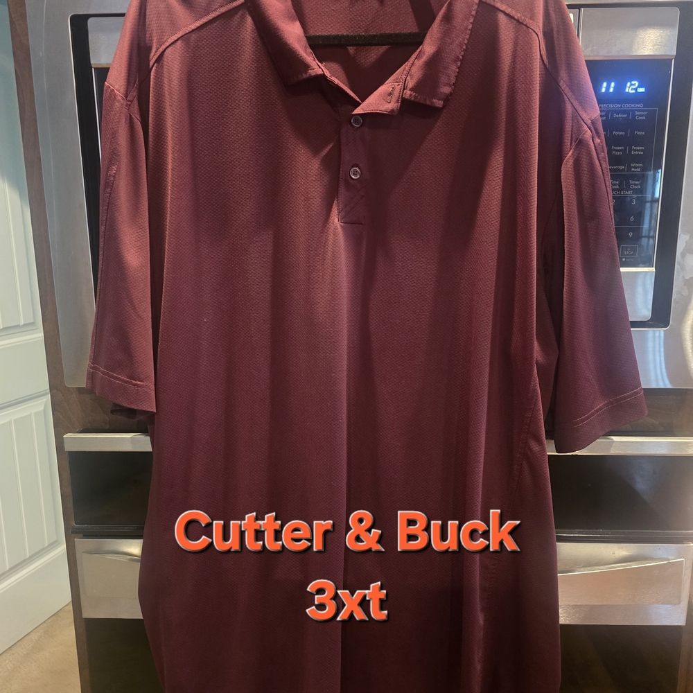 Cutter & Buck Men's Deep Burgundy Polo
